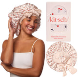 Kitsch Satin Sleep Bonnet XL – Breathable Hair Wellness Essential for Heatless Curler Sets and Overnight Care