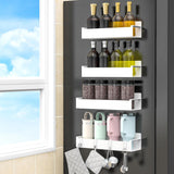MagnetBrand Fridge Wall Organizer – Stylish Spice Storage That Doubles as Kitchen Accent, 6-Pack in Matt Black