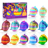 Easter Mini Dragon Eggs – 12pc Prefilled Goodie Bag Fillers, Thoughtful Gift for Classmates, Nieces, Nephews and Grandchildren