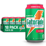 Gatorade Thirst Quencher Soda Can Variety – Picnic and Patio Sports Drink, 18 Count Lemon-Lime Fruit Punch Orange