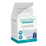 CLEAN SKIN CLUB Blemish Control Clean Towels XL – Disposable Exfoliating Facial Wipes for a Mindful Wind-Down Routine, Spa-Like Self Care for Oily Skin, 50 Count
