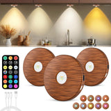 LuminAura Puck Lights – Slim Uncluttered Under Shelf Lighting, Tool Free Magnetic Mount