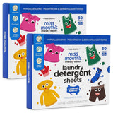 Miss Mouth's Messy Eater Detergent Sheets for Kids' Clothes and Baby Stains, Pediatrician Tested