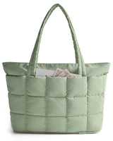 BAGSMART Puffer Work Tote – Daily Commute Bag for Laptop, Planner, and Office Essentials