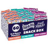 Welch's Fruit Snacks 3-Flavor Variety Box – Thoughtful Care Package Gift for Busy Moms and Teachers, 60 Pack