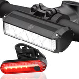 Luminoak Rechargeable Bicycle Light – High-Visibility Night Cycling Light Set with Anti-Glare Wide Beam for Road Safety
