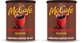 McCafe Premium Roast Medium Roast Ground Coffee 30 oz Canister – Countertop Display Canister for Cozy Home Brewing