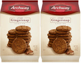 Archway Crispy Gingersnaps, 12 oz Holiday Gift Bag for Cookie Trays and Stocking Stuffers