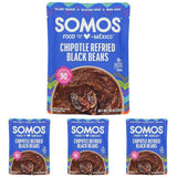 Somos Refried Chipotle Black Beans 10 oz – Quick Heat-and-Serve Lunch for the Home Office Pantry
