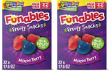 Funables Fruity Snacks Mixed Berry Pouches, Low-Calorie Guilt-Free Snack for Late-Night Cravings, 22-Count Box