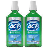 ACT Restoring Zero Alcohol Anticavity Rinse 33.8 fl oz for Mindful Evening Wellness Ritual, Fresh Mint Burst