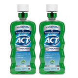 ACT Anticavity Fluoride Mouthwash as a Practical Self-Care Gift Set, Alcohol-Free Mint 18 fl. oz., 2 pk