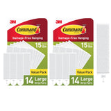 Command Large Picture Hanging Strips, White – Clean-Looking Wall Hanger for a Clutter-Free Minimalist Living Room