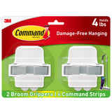 Command Broom Grippers – Simple Closet Storage, No-Drill Minimalist Mop and Broom Holder