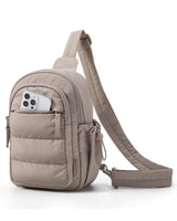 BAGSMART Small Puffer Sling Bag for Minimalist Women, Less-Is-More Crossbody for Daily Essentials