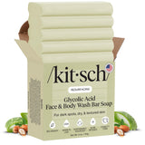 Kitsch Glycolic Acid Bar – Plastic-Free Face and Body Wash for the Clutter-Free Bathroom