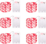 LuminGlow Battery Fairy Lights – 6 Pack String Lights for Mason Jars, Wreaths & Shelf Styling, Warm White Firefly Lights with 6H Timer