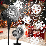 Single-Unit Snowflake Projector – Clutter-Free Alternative to String Lights for Clean Interiors