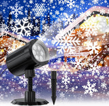GUSODOR Dynamic Snowflake LED Projector – Camping and Backyard Outdoor Use, IP65 Weatherproof Yard Light