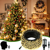 Cici Outdoor Christmas Lights 200 LED – IPX7 Waterproof Extendable String Lights for Garden & Deck