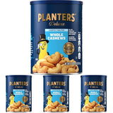 PLANTERS Deluxe Salted Whole Cashews – Picnic Snack for Backyard Patio Dining, Airtight Travel Canister