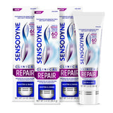 Sensodyne Clinical Repair Whiten & Shine – 3-Pack Toothpaste for Consistent Daily Oral Health