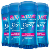 Secret Outlast Clear Gel Antiperspirant – All-Day Office Confidence for Working Women, 72hr Sweat Protection Twin Pack