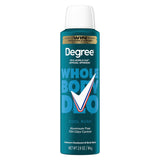 Degree Men Whole Body Deodorant Cool Rush Aluminum Free Dermatologist Tested Sensitive Skin Spray 2.9 oz