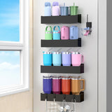 Nimble Living No-Drill Cup Rack – Clean Countertop Storage for Stanley and Owala Tumblers, Matte Black