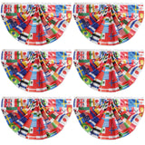World Cup Flag Banner Set – 36-Country Pleated Fans for Patios, Camping & Outdoor Events (6-Pack)