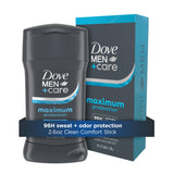 DOVE MEN + CARE Clean Comfort Invisible Solid Stick – Clutter-Free Bathroom Counter Essential with No White Residue