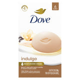Dove Indulge Vanilla Soap Bar – Premium Spa-Quality Bath Upgrade, 6-Bar Hydrating Set