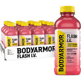 BODYARMOR Flash I.V. Electrolyte Beverage – Clean Wellness Hydration for Home and Office, No Artificial Sweeteners Recovery Drink 20 Fl Oz 12-Pack