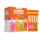 Dunkin' Refreshers Singles To Go! Powdered Drink Mix Packets, 40 Ct Variety Pack, Zero Sugar Workday Focus Hydration