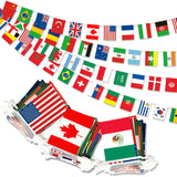 WorldBurst 100-Country Flag Bunting – 95ft Safe Classroom Garland for Geography Lessons and International Day
