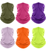 Fuinloth Neck Gaiter 6 Pack - UV and Dust Barrier for Safer Long Days Outdoors