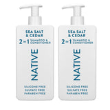 Native Sea Salt & Cedar 2-in-1 Shampoo and Conditioner – Calming Scented Ritual for a Mindful Shower