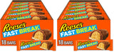 REESE'S FAST BREAK Candy Bars – School Lunch Box Surprise for Kids, Individually Wrapped Reese's Peanut Butter Chocolate Snacks