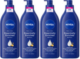 NIVEA Essentially Enriched Body Lotion Pump Bottle – Streamlined 72-Hour Hydration for Clean and Clutter-Free Bathroom Counters