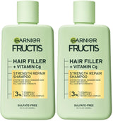Garnier Fructis Hair Filler Strength Repair Shampoo – Mindful Self-Care Bond Repair for Breakage-Prone, Color-Treated Hair, 10.1 Fl Oz