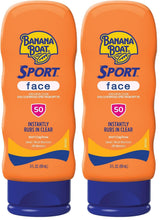 Banana Boat Sport Sunscreen for Face SPF 50 – Dermatologist-Tested, Hypoallergenic Sunblock for Sensitive Faces