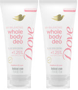 Dove Whole Body Deodorant Cream Raspberry & Rose – Long-Lasting Fruity Floral Scent for Mood-Boosting Daily Freshness