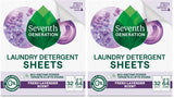 Seventh Generation Laundry Detergent Sheets Free & Clear – Safer Laundry Pick for Families with Babies and Toddlers