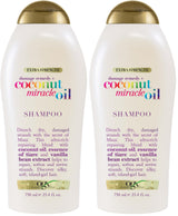 OGX Extra Strength Damage Remedy + Coconut Miracle Oil Shampoo – Premium Salon-Quality Repair for Coarse Hair, Tiare and Vanilla Bean Infusion