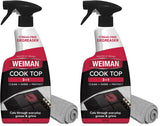 Weiman Cooktop Cleaning Spray + Microfiber Cloth – One-Step Streak-Free Care for Clutter-Free Compact Kitchens