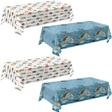 QIYANPAX Soccer Tablecloths 4 Pack – Durable Outdoor Table Cover for Backyard Parties & Patio Game Day, 54 x 108 Inch