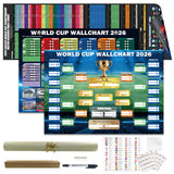 World Cup Wall Chart 2026 Poster Set – Family-Friendly Playroom Wall Decor for Youth Soccer Fans