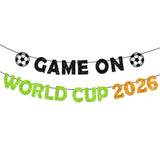 Game On World 2026 Cup Banner – Covered Patio Wall Decor for Tailgate Style Watch Party