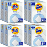 Tide evo Free & Gentle Tiles – Plastic-Free Laundry Detergent for Clutter-Free Apartment Living, 40 Count