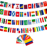 World Cup 2026 48 Country Flag String for Kids' Bedroom and Playroom, Safe Double-Sided Nylon Banner for Soccer-Themed Birthday Parties